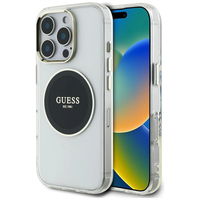 Skaidrus MagSafe dėklas iPhone 16 Pro Max su logotipu Guess