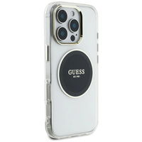 Skaidrus MagSafe dėklas iPhone 16 Pro Max su logotipu Guess