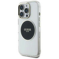 Skaidrus MagSafe dėklas iPhone 16 Pro Max su logotipu Guess