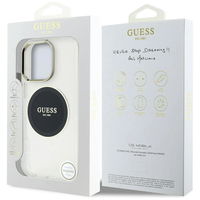 Skaidrus MagSafe dėklas iPhone 16 Pro Max su logotipu Guess