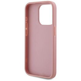 iPhone 15 Pro Max dėklas rožinis su metaliniu logotipu Karl Lagerfeld