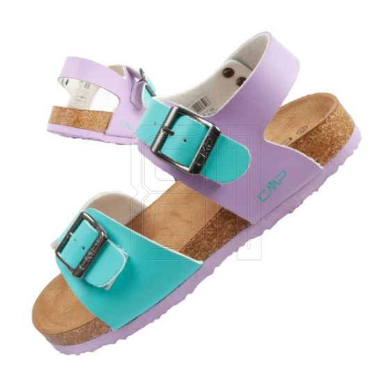 Vaikiškos violetinės–mėtinės sandalės su kamštiniu padu CMP (SW1527272)