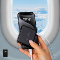 Išorinis įkroviklis 5000 mAh juodas greitam įkrovimui SBS
