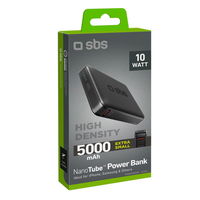 Išorinis įkroviklis 5000 mAh juodas greitam įkrovimui SBS