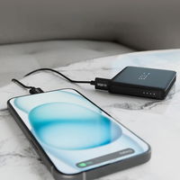 Išorinis įkroviklis 5000 mAh juodas greitam įkrovimui SBS