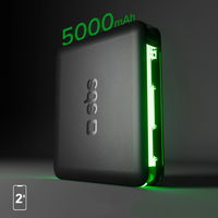 Išorinis įkroviklis 5000 mAh juodas greitam įkrovimui SBS