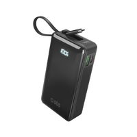 Išorinė baterija 10000 mAh su USB-C laidu ir ekranu SBS