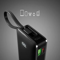 Išorinė baterija 10000 mAh su USB-C laidu ir ekranu SBS