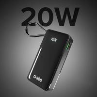 Išorinė baterija 10000 mAh su USB-C laidu ir ekranu SBS