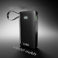 Išorinė baterija 10000 mAh su USB-C laidu ir ekranu SBS
