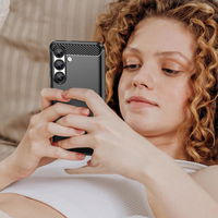 Telefono dėklas juodas silikoninis atsparus smūgiams Google Pixel 10 Pro XL