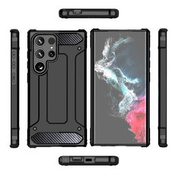 Apsauginis juodas hibridinis dėklas su amortizacija Xiaomi Redmi 14C