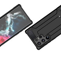 Apsauginis juodas hibridinis dėklas su amortizacija Xiaomi Redmi 14C