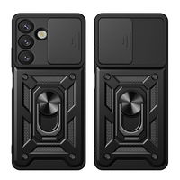 Dėklas telefonui juodas su stovu ir kameros dangteliu OnePlus Nord 4