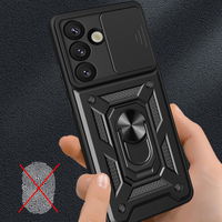 Dėklas telefonui juodas su stovu ir kameros dangteliu OnePlus Nord 4