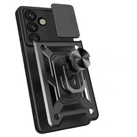 Dėklas telefonui juodas su stovu ir kameros dangteliu OnePlus Nord 4