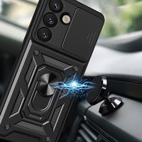 Dėklas telefonui juodas su stovu ir kameros dangteliu OnePlus Nord 4