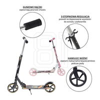 Vaikiškas rožinis paspirtukas su 205 mm ratais Nils Extreme