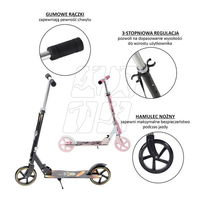 Vaikiškas rožinis paspirtukas su 205 mm ratais Nils Extreme