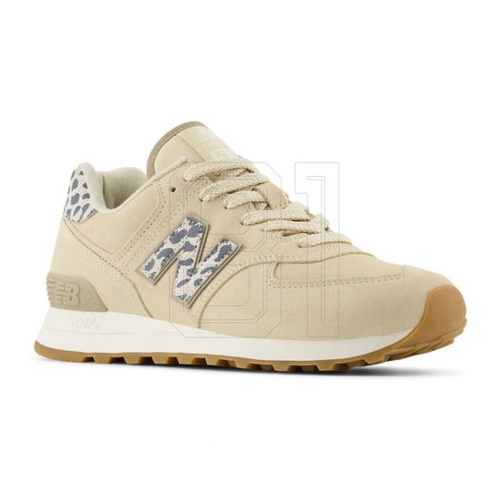 Moteriški smėlio spalvos laisvalaikio batai su raštuotu logotipu New Balance (SW1529651)