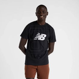 Vyriški juodi sportiniai marškinėliai su logotipu New Balance