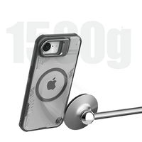 Juodas magnetinis telefono dėklas su stovu iPhone 16e Nillkin