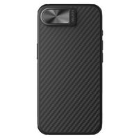 Juodas magnetinis telefono dėklas su kameros apsauga ir stovu iPhone 16e Nillkin