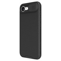 Juodas apsauginis telefono dėklas su kameros dangteliu iPhone 16e Nillkin