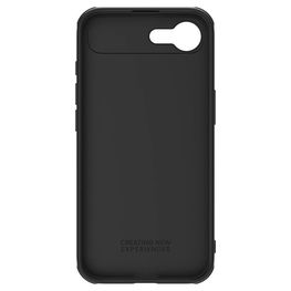 Juodas apsauginis telefono dėklas su kameros dangteliu iPhone 16e Nillkin