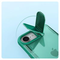 Dėklas telefonui žalias su atrama ir lęšio dangteliu Nillkin iPhone 16e