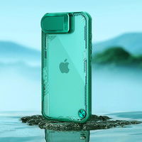Dėklas telefonui žalias su atrama ir lęšio dangteliu Nillkin iPhone 16e