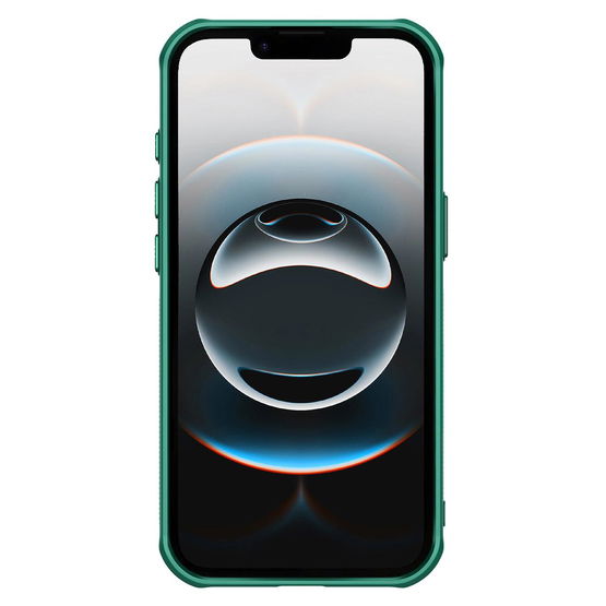 Žalias apsauginis telefono dėklas su stovu iPhone 16e Nillkin
