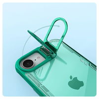 Žalias apsauginis telefono dėklas su stovu iPhone 16e Nillkin