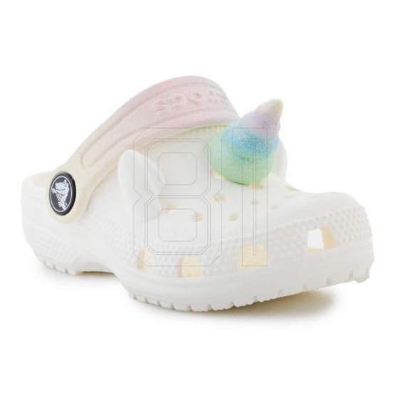 Vaikiškos baltos vasarinės šlepetės su vienaragiu Crocs (SW1529647)