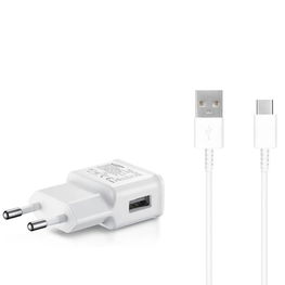 Sieninis įkroviklis su USB-C laidu 15W greitam įkrovimui baltas Samsung
