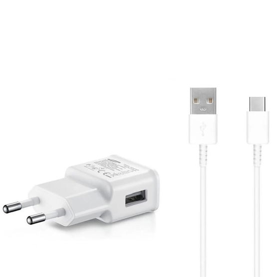 Sieninis įkroviklis su USB-C laidu 15W greitam įkrovimui baltas Samsung