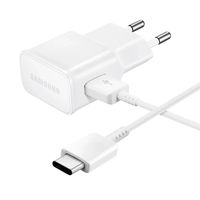 Sieninis įkroviklis su USB-C laidu 15W greitam įkrovimui baltas Samsung
