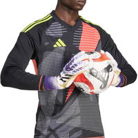 Vartininko pirštinės baltos su sukibimu ir apsauga adidas Predator