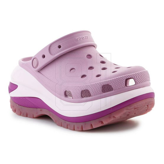 Šlepetės su platforma rožinės spalvos Crocs Mega Crush (SW1543773)
