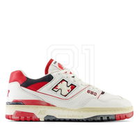 Laisvalaikio batai balti odiniai su raudonais akcentais New Balance