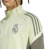 Vyriška futbolo treninginė bliuzė šviesiai žalia su užtrauktuku Adidas Real Madrid