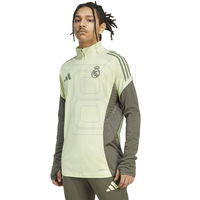 Vyriška futbolo treninginė bliuzė šviesiai žalia su užtrauktuku Adidas Real Madrid