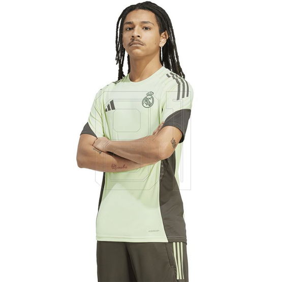 Vyriški šviesiai žali futbolo marškinėliai treniruotėms su ventiliacija adidas Real Madrid