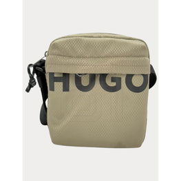 Maža smėlio spalvos vyriška rankinė per petį su užtrauktuku Hugo