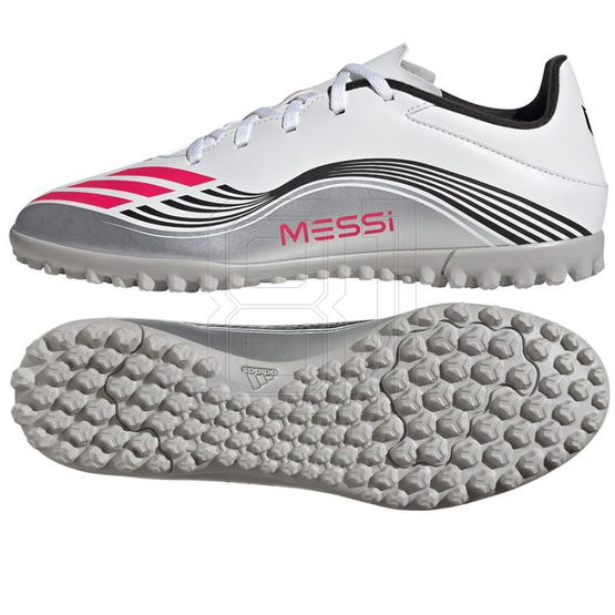 Futbolo batai dirbtinei dangai balti su guminiais dygliukais adidas (SW1541017)