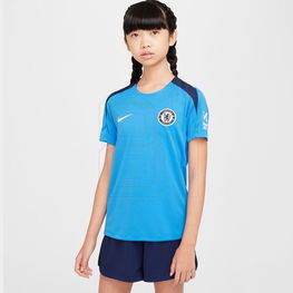 Vaikiški mėlyni futbolo marškinėliai treniruotėms su logotipu Nike Chelsea