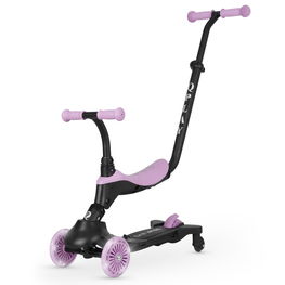 Paspirtukas vaikams violetinis 3in1 su sėdyne Qplay