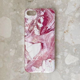 Dėklas telefonui rožinis marmuro rašto TPU iPhone 13 Pro Max