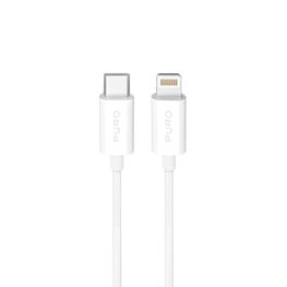 Įkrovimo laidas baltas 3 m USB-C į Lightning 20W Puro