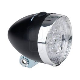 Dviračio priekinis žibintas juodas su 3 LED lemputėmis Dunlop